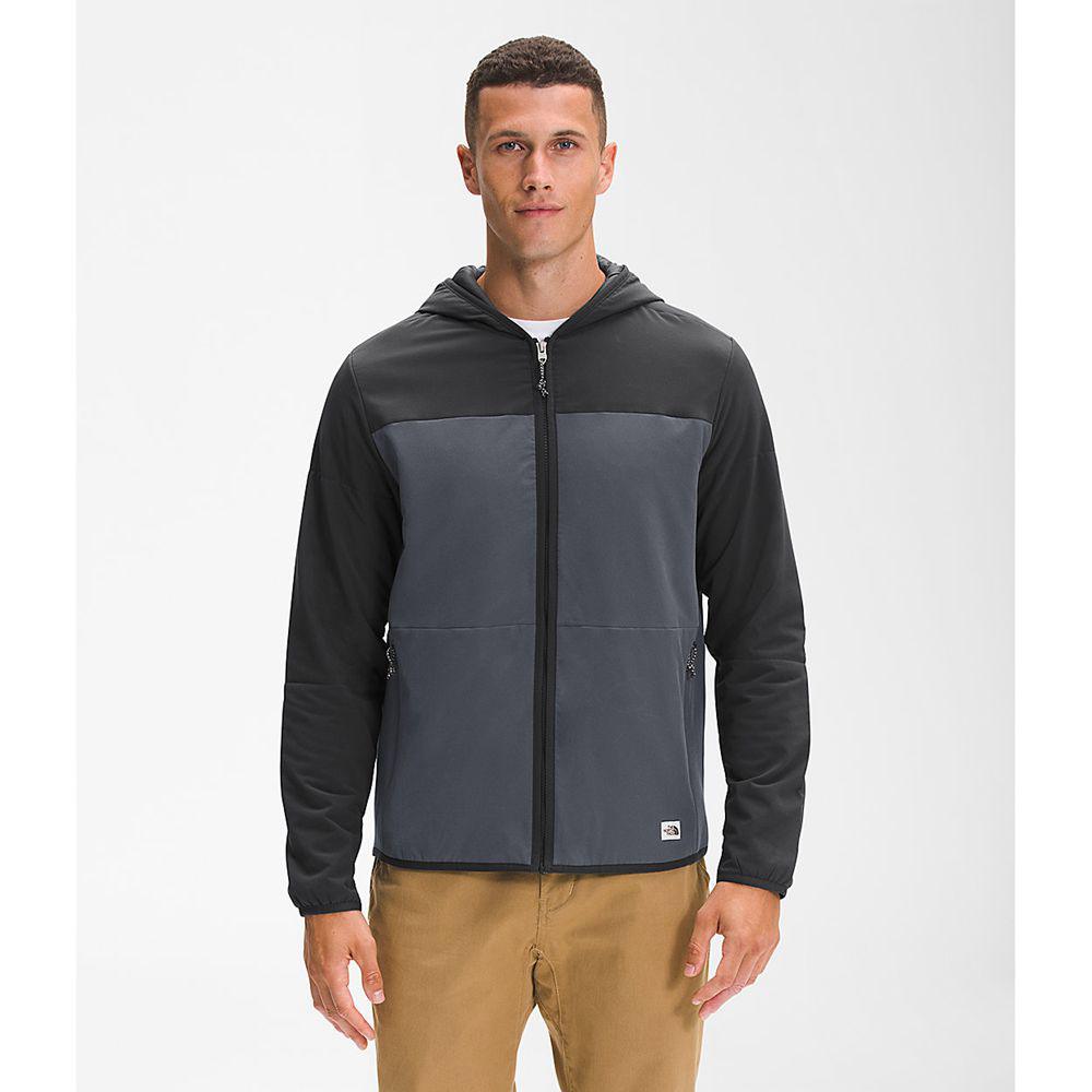 The North Face Mountain Full Zip Hoodie Ανδρικα Μπουφάν Fleece - Γκρι (CNPE36548)